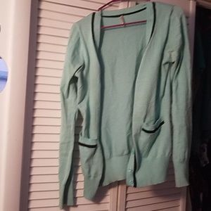 Tiffany blue varsity cardigan